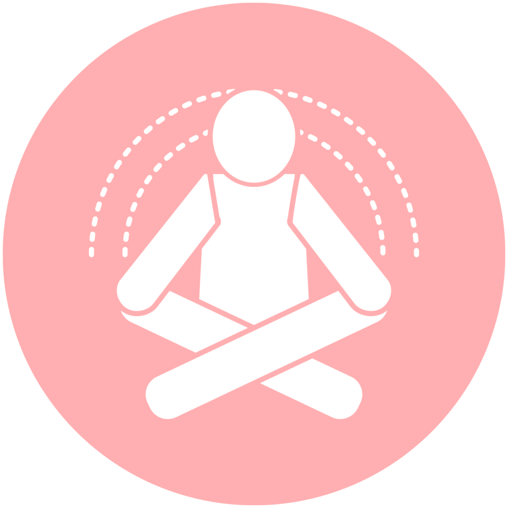 Stick figure meditating