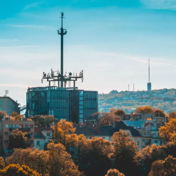 Cell Tower in a cityscape