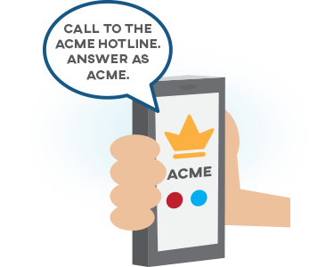 announce calls with a custom message