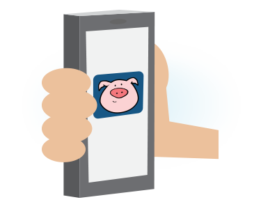 mobile app on phone